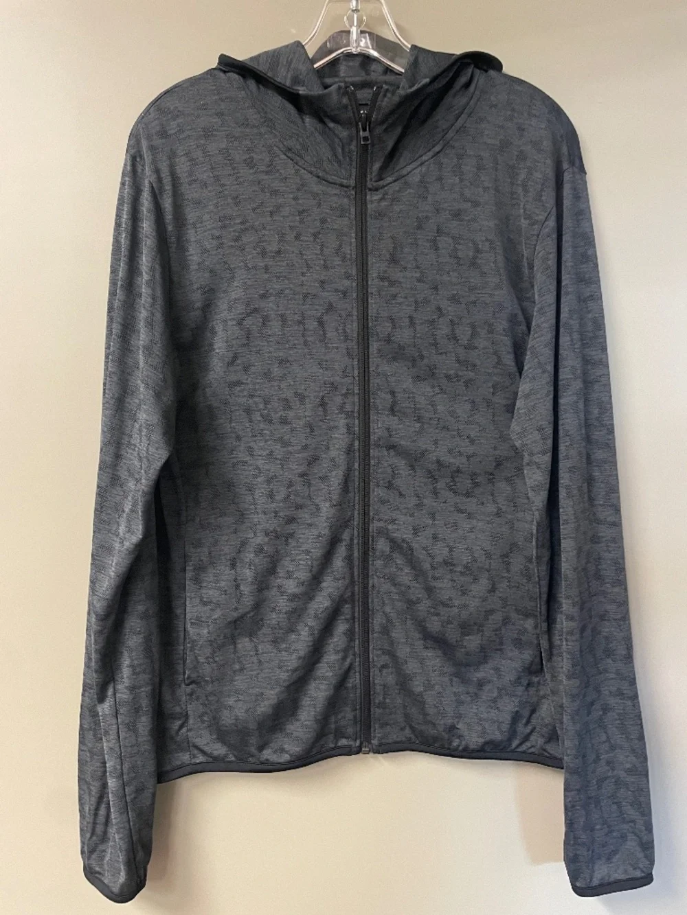 Uniqlo. SPRZ NY (Surprise New York) Dry Ex Full Zip hoodie. Heather dark grey.